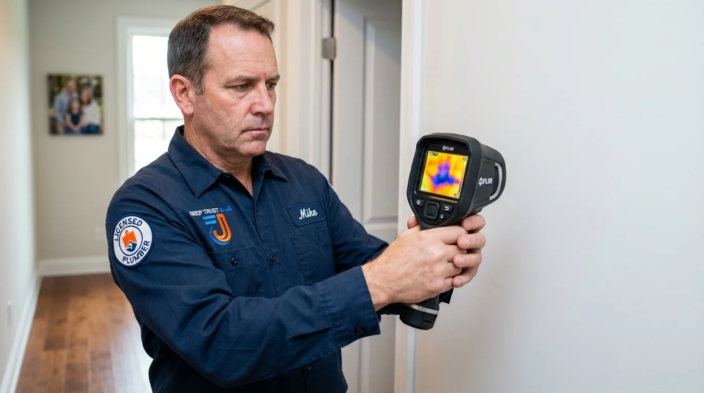 Thermal imaging leak detection by Johns Plumbing LLC in Oceanside